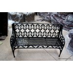 Gothic Garden Bench Black