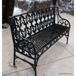 Gothic Garden Bench Black