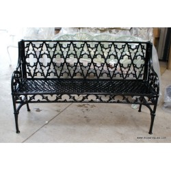 Gothic Garden Bench Black