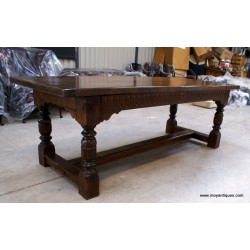 19thC. Figured Elm Refectory TableSOLD