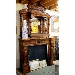 Victorian Oak Chimney Piece