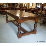 19thC. Figured Elm Refectory TableSOLD