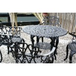 Cast Table & 4 Chairs Black