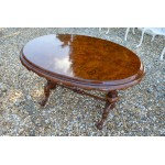 Burr Walnut Low Oval Table