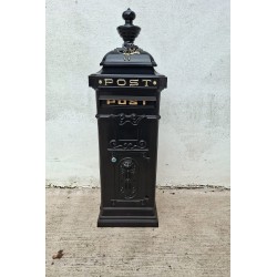 Post Box Black with Finial top 