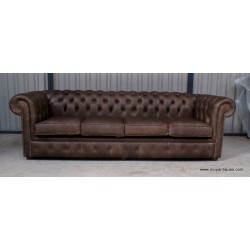 Chesterfield 4 seat Sofa Cracked wax