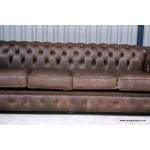 Chesterfield 4 seat Sofa Cracked wax