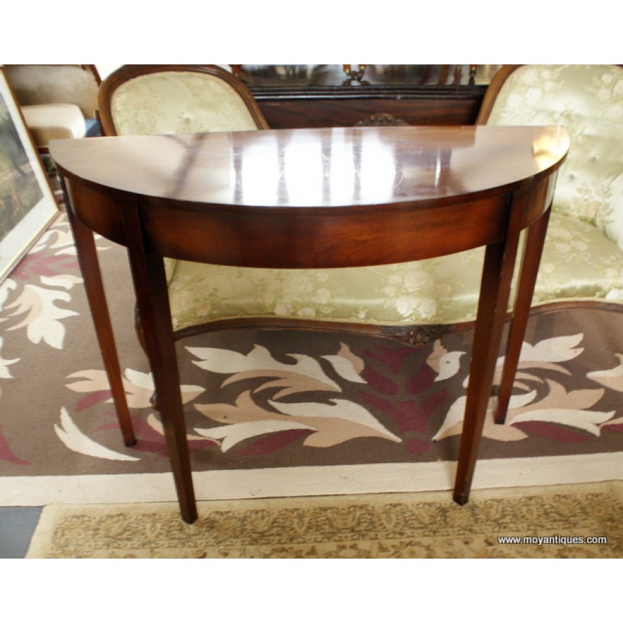 Demi Lune Table Mahogany
