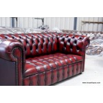 Chesterfield Sofa Button Seat Oxblood