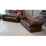 Chesterfield Sofa Pair 4 seaters