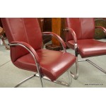 Pair Retro style Leather Chairs