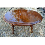 Burr Walnut Low Oval Table