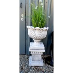 Tulip Urn on Fluted Plinth