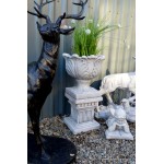 Tulip Urn on Fluted Plinth