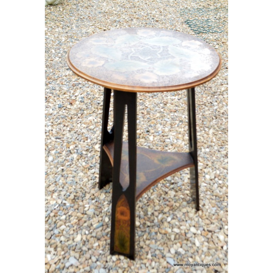 Art Nouveau Pokerwork Table SOLD