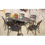 Oval Garden table + 6