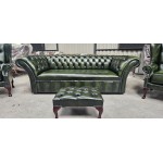 Chesterfield Soffa Fixed Seat Ant Green