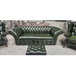 Chesterfield Soffa Fixed Seat Ant Green