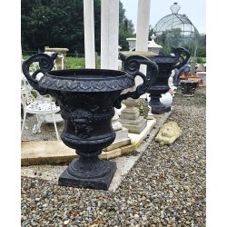 Mid C..Cast Iron Pair Urns NOW SOLD