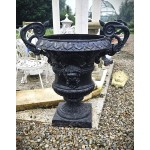 Mid C..Cast Iron Pair Urns