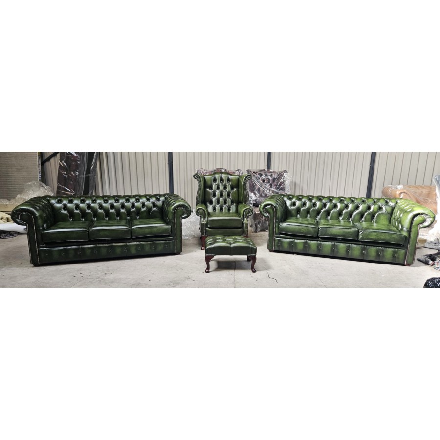 Chesterfield Ant Green 3 3 QA Stool