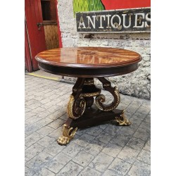 Center Table Giltwood and Mahog