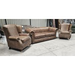 Chesterfield 3 seater + 2 Firside Chairs