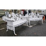 Cast Iron Dogs Head Bench 