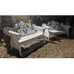 Cast Iron Dogs Head Bench 