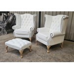 Queen Ann Chair Winter White