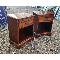 Pair Bachelor Chests Bedside open front