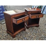 Pair Bachelor Chests Bedside open front