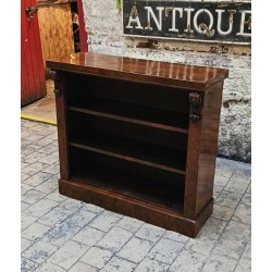 Walnut Victorian Open Bookshelf