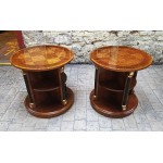 Pair Revolving Side Tables