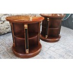 Pair Revolving Side Tables