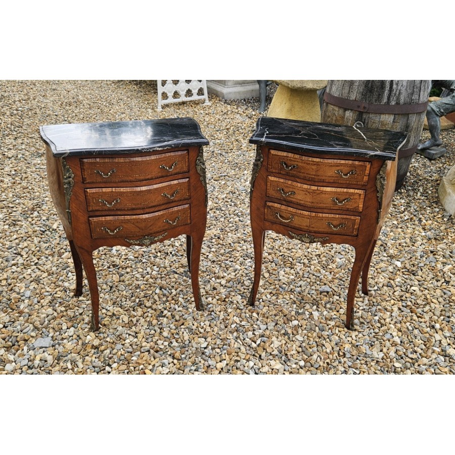 French Bedside Cabinet Pair