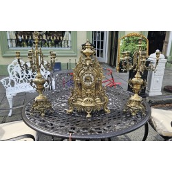 Italian Brass Clock Set SOLD
