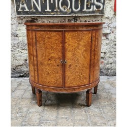 Demi Lune Burr Walnut Console Table