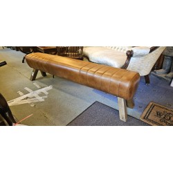 Long Leather Bench