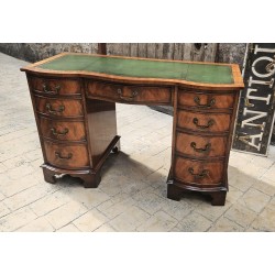 Desk with green leather top