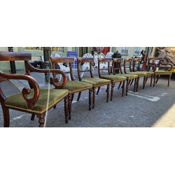8 Green Dining Chairs