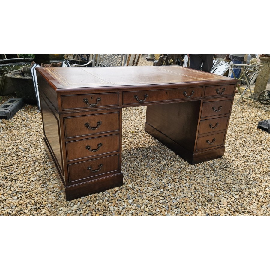5ft Desk Tan leather 