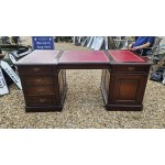 Leather Top Partners Desk 6ft