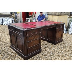 Leather Top Partners Desk 6ft