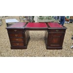 Leather Top Partners Desk 6ft
