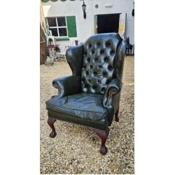 Leather Chesterfield Chair Old