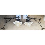 2 Exterior Wall Lighs with Brackets