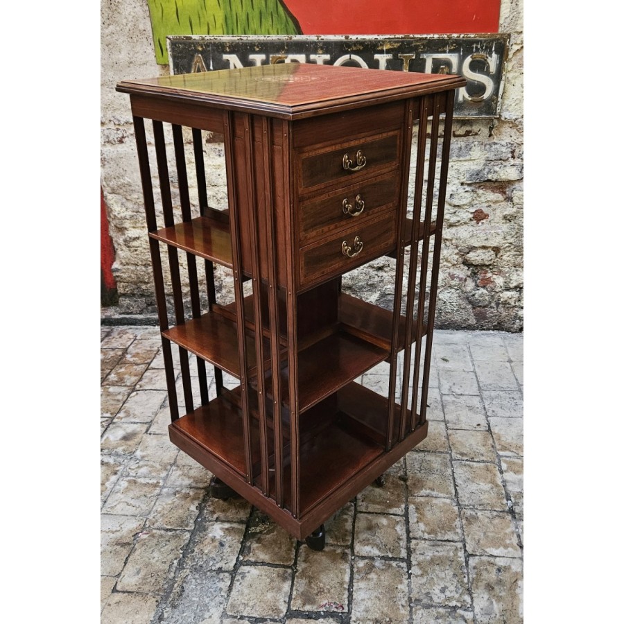 Superb Edwardian Revolving Bookcase