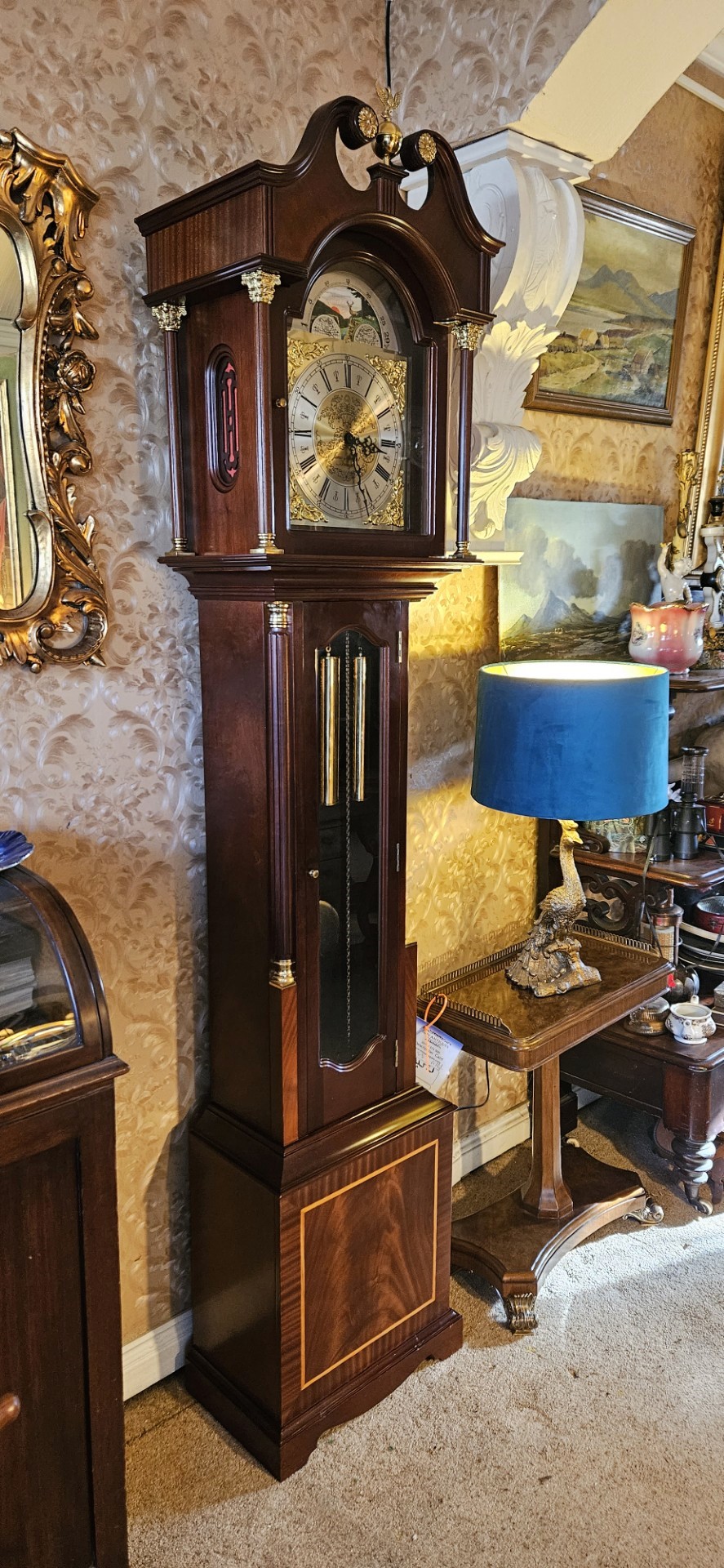 James Stewart Armagh Clock Moon dial NOW SOLD Moy Antiques